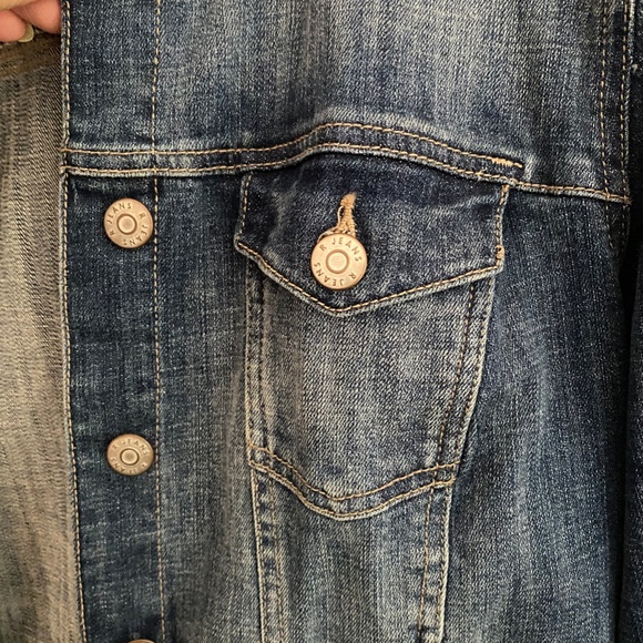 R Jeans Distressed Jean Jacket size 15 - Picture 2 of 3